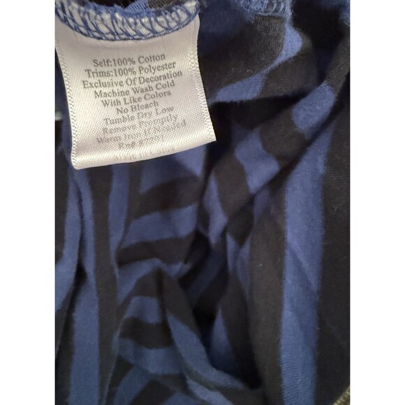 Johnny Was T-Shirt Womens Large Short Sleeve Striped Embroidered Tee Top - Picture 8 of 9